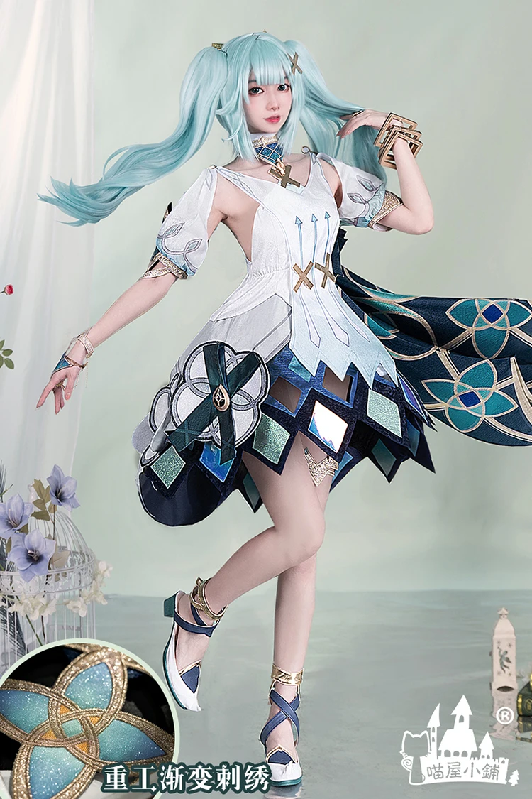 

COSLEE [XS-XXL] Genshin Impact Faruzan игровой костюм повседневная униформа для вечерние косплей костюм на Хэллоуин