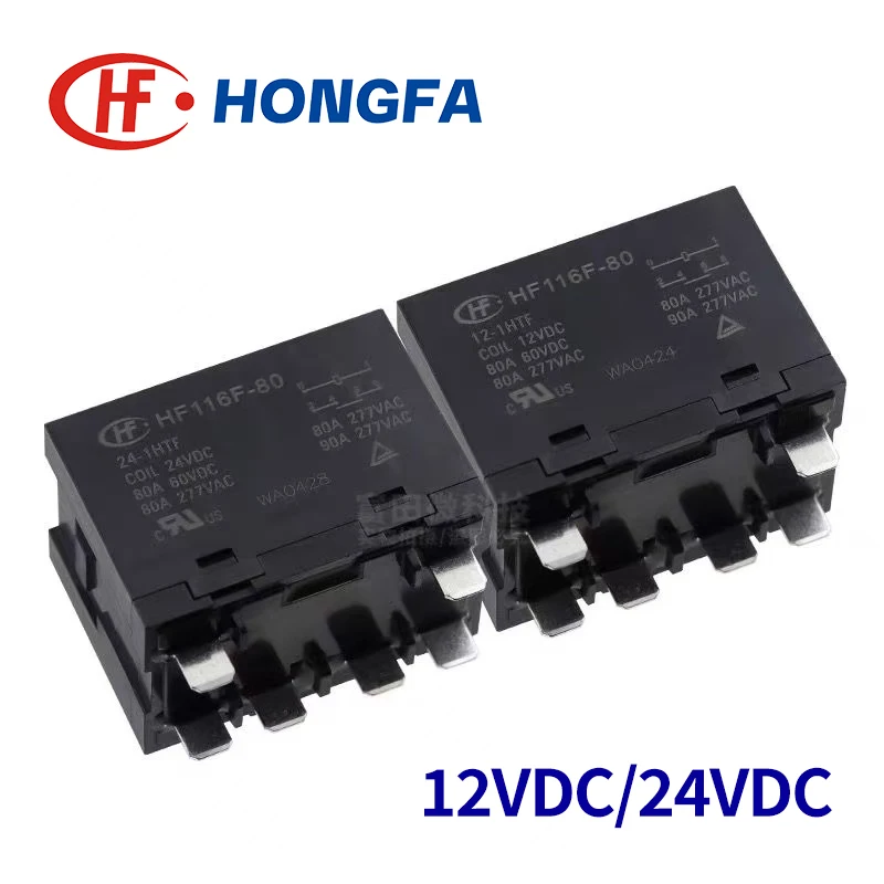 Фото 1 шт. реле HONGFA HF116F-80-12-1HTF HF116F-80-24-1HTF 6Pin 80A 12 В 24 В силовое реле №2