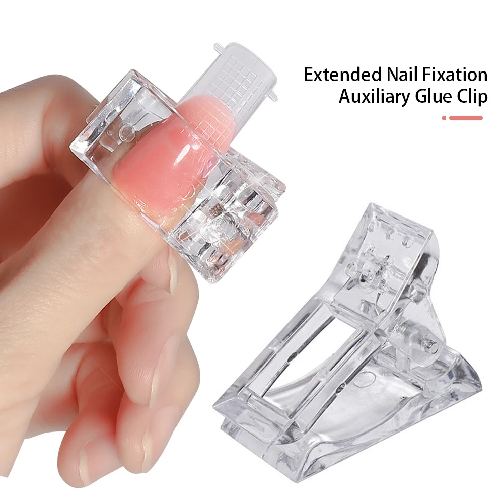 

3/5/10PC Transparent Nail Art Clips Gel Polish Fixed Extension Fingernail Building Tips Plastic Clamps Manicure Tools Nail Clip