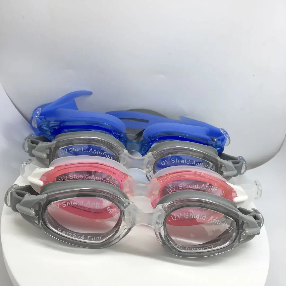 Goggles Waterproof anti-fog Big Box Goggles Children Adult Professional Swimming Glasses three-piece Nose Clip Earplugs Goggles