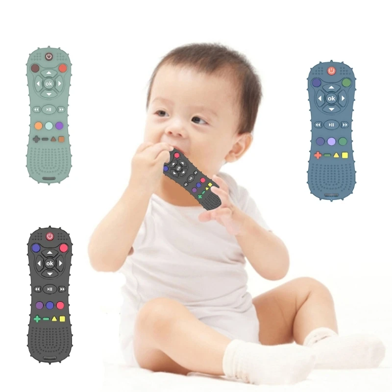 

Remote Control Shape Silicone Teething Toy for Babies 0-12 Months BPA Free Baby Teething Toy Baby Teethers for Toddlers