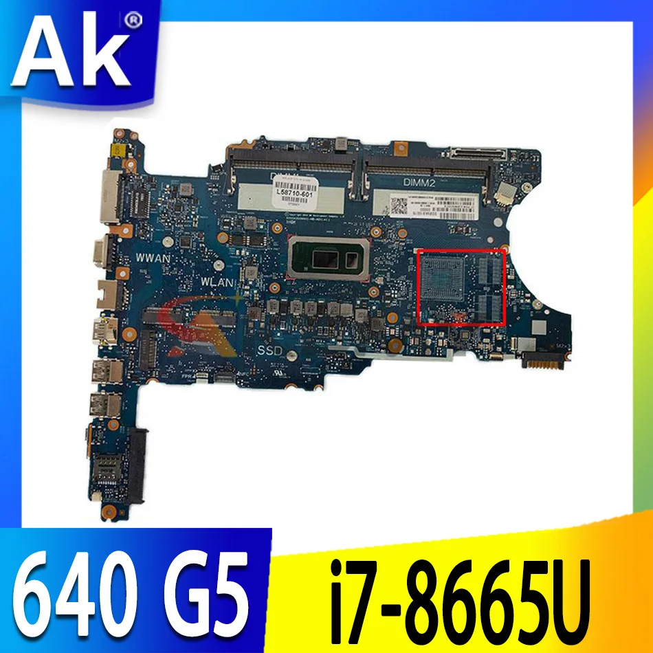

L58710-601 L58710-001 For HP ProBook 640 G5 laptop motherboard mainboard 6050A3028601 with i7-8665U CPU GM UMA