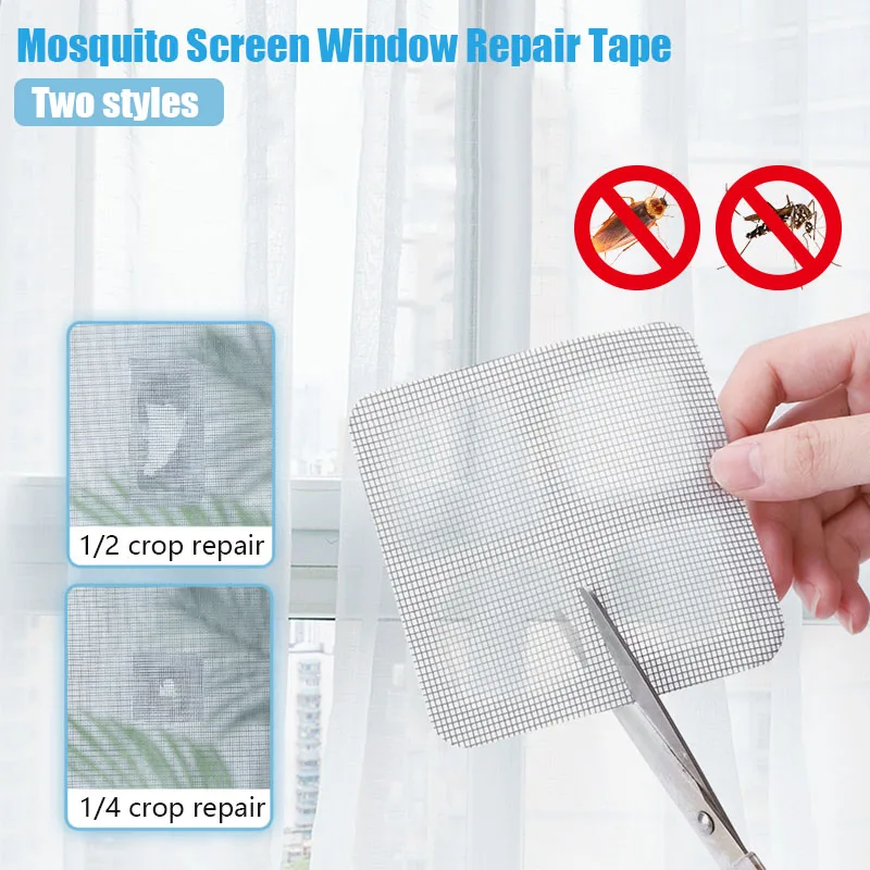 

Window Screen Repair Tape Mosquito Nets for Window Fix Patch Anti-Insect Mosquito Mesh Broken Holes Repair Mesh Fly Screen Kit