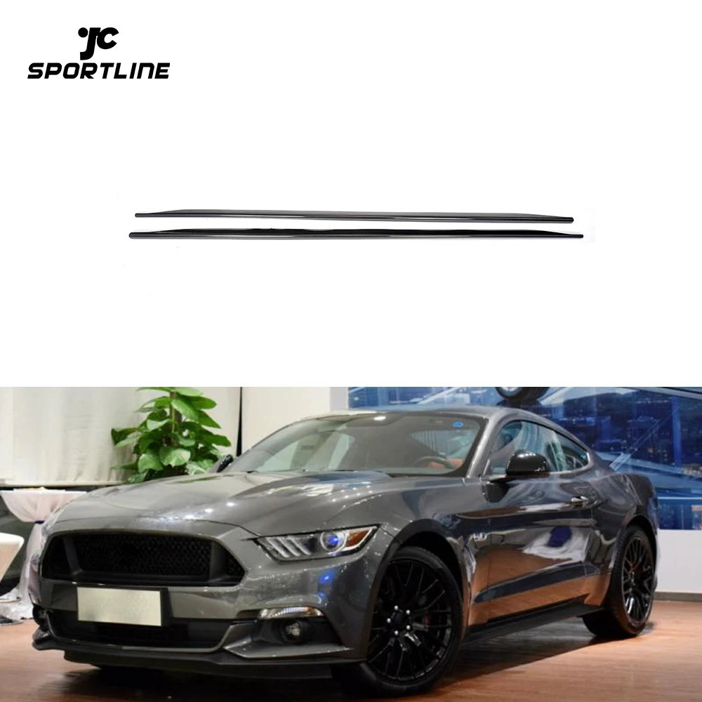 

Vacuum Carbon Fiber Side Skirts Covers for Ford Mustang GT V8 Premium Coupe 2-Door 2015-2020
