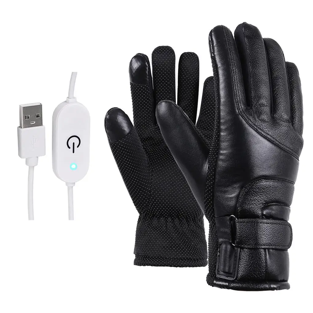 

1Pair Electric Heated Gloves Winter Mittens Waterproof Adjustable Riding Clothing for Skiing and Skating Cold Weather