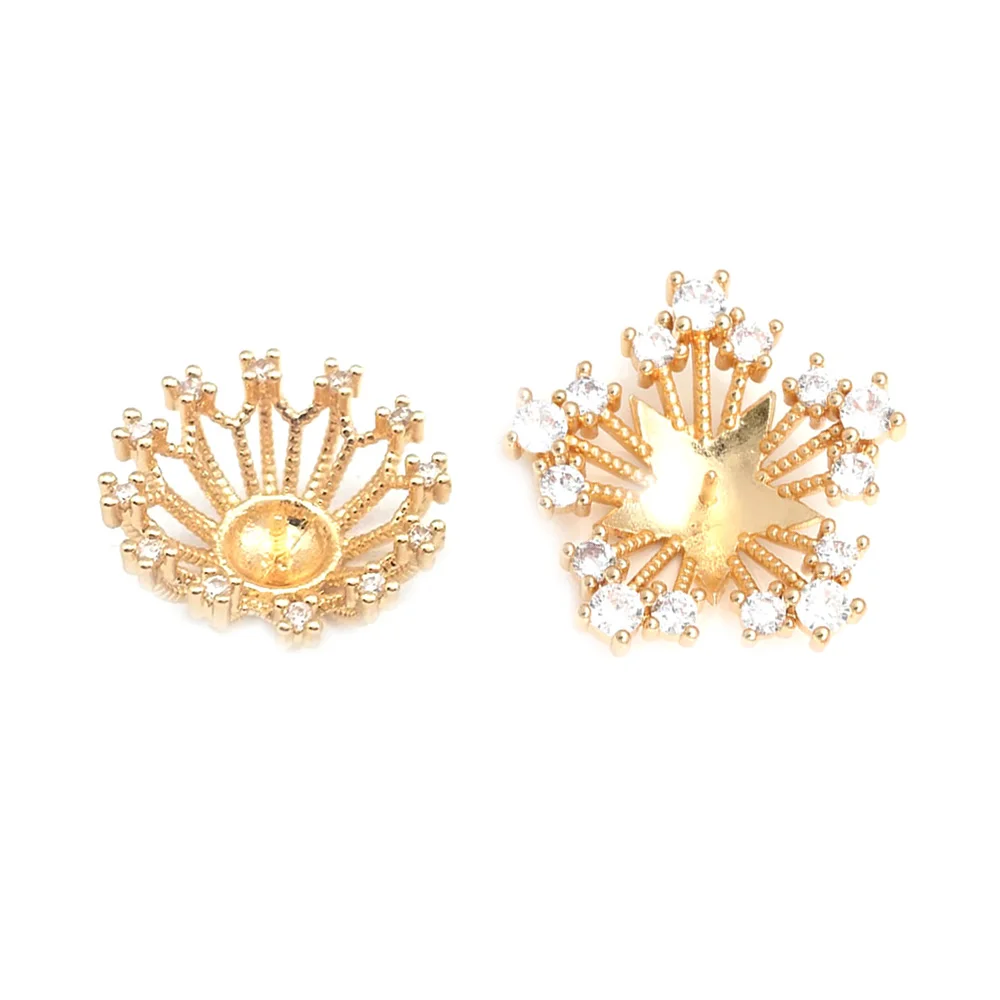 

Латунные и циркониевые бусины, 24 к, цвета шампанского