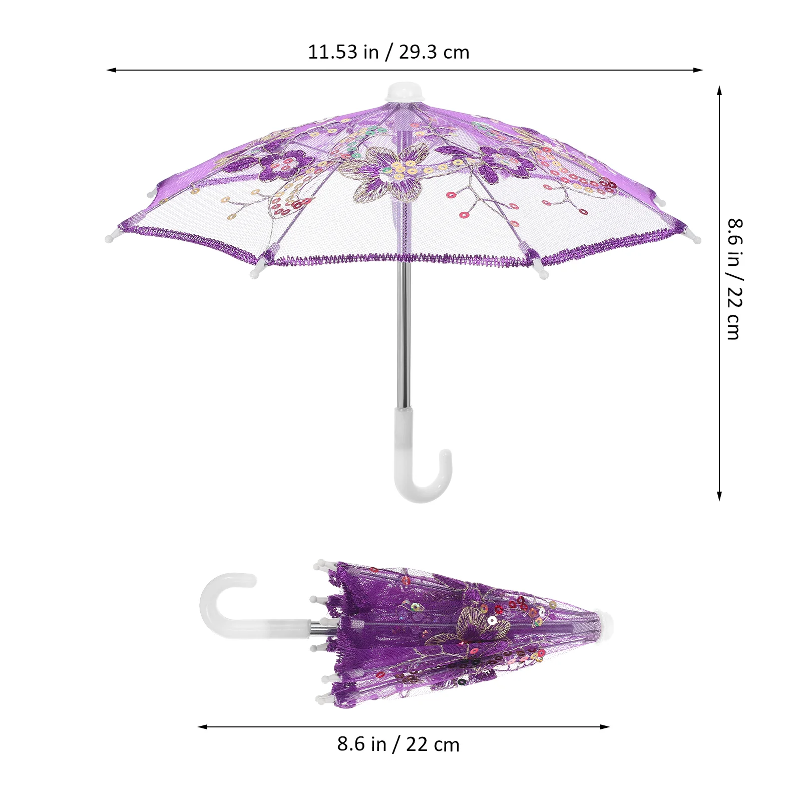 6 шт. мини-кружевной декоративный зонтик крошечный реквизит для фотосессии