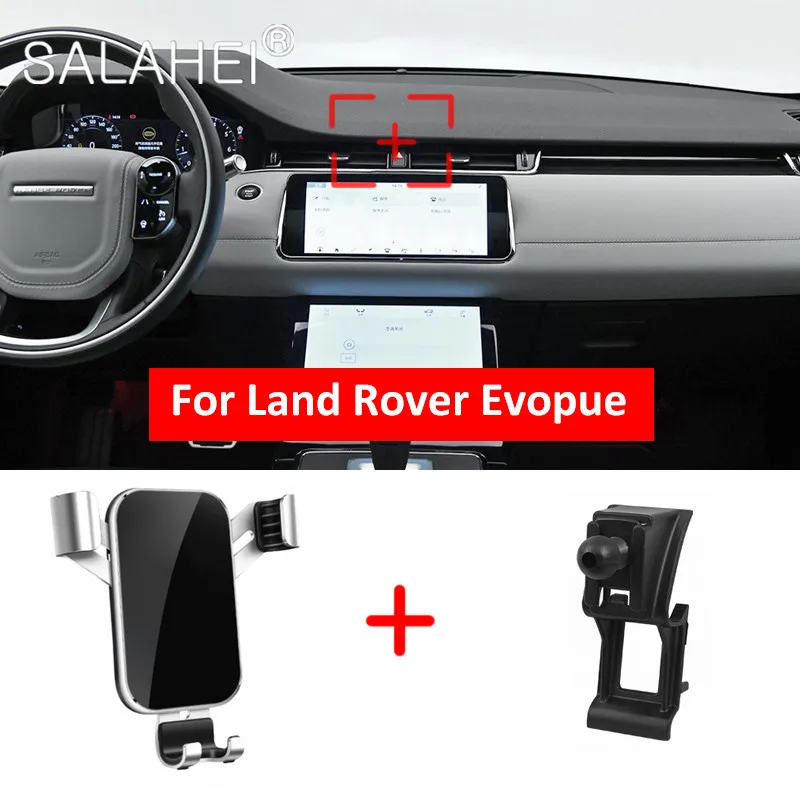 

New Alloy Plastic Car Mobile Phone Holder For Land Rover Evopue Auto Air Vent Clip Mount Smartphone Stand Auto Accessories