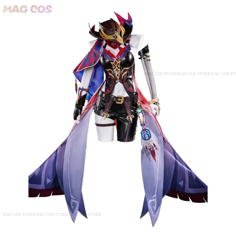 Genshin Impact Chasca Косплей Lore Костюм Парик Игра Новый костюм для ролевых игр Женский