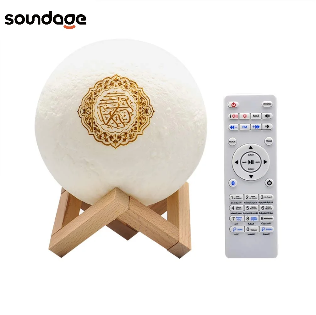 

Bluetooth Speakers Wireless Muslim Night Light Quran speakers 3D Moon With APP control Quran Speaekr Koran Touch Lamp Player