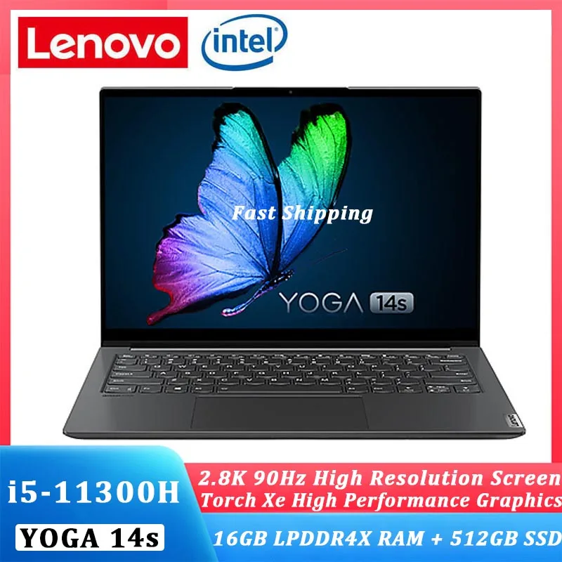 

lenovo YOGA 14s laptop New intel i5-11300H/i5-1135G7 16GB RAM 512GB SSD 14inch Win 11 Full Screen Computer Ultrathin Notebook