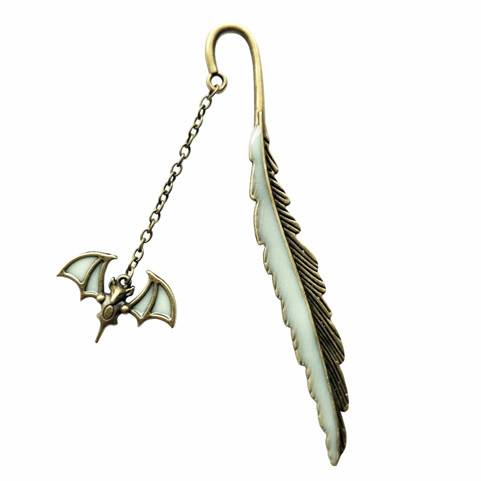 

School Supplies Portable Bat Pattern Accessories Teacher Durable Cute Luminous Butterflies Metal Feather Bookmarks Owl Students