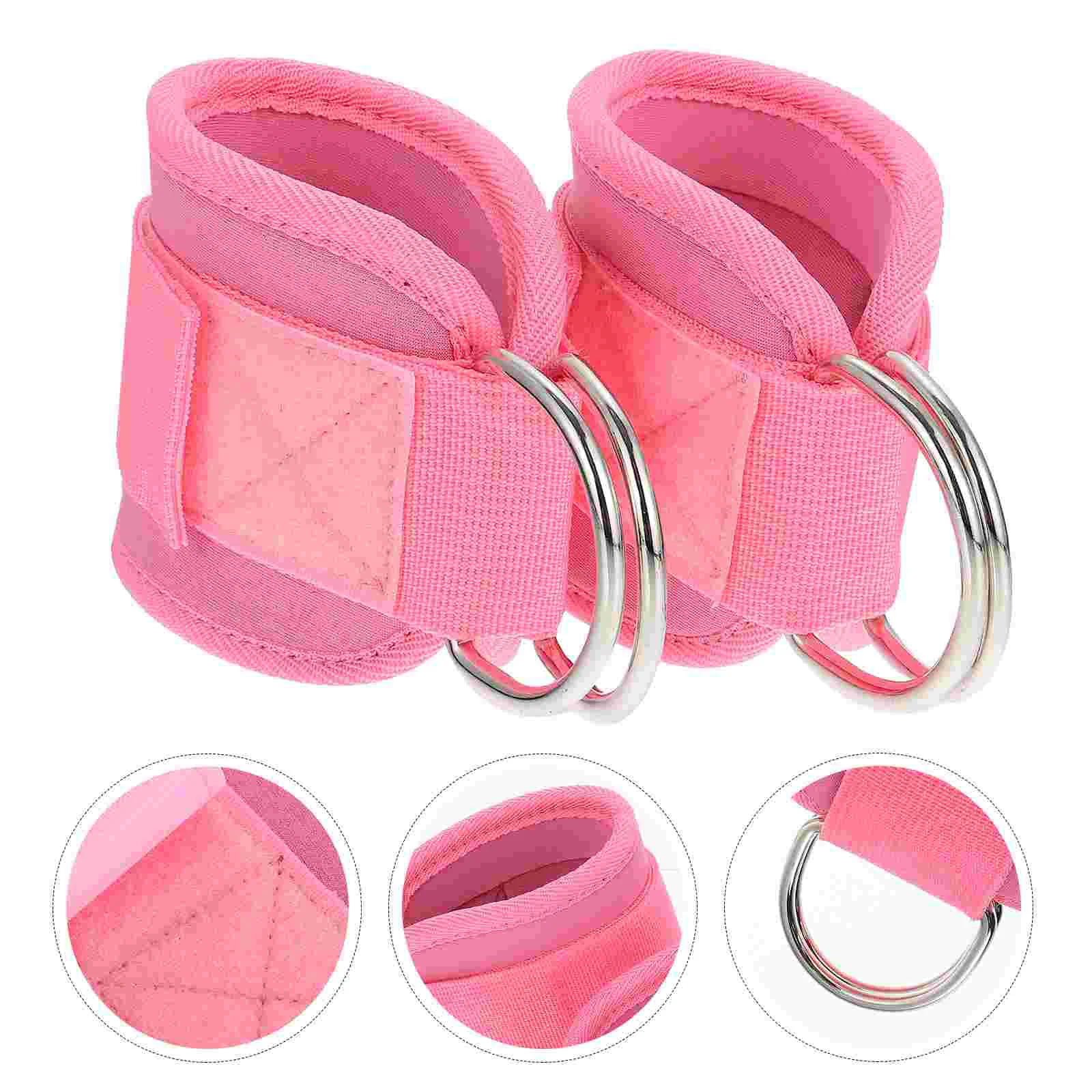 

1 Pair Ankle Strap Fitness Supplies Fitness Ankle Buckle Indoor Ankle Strap Double D-ring Buckle for Fitness Indoor Woman Gym