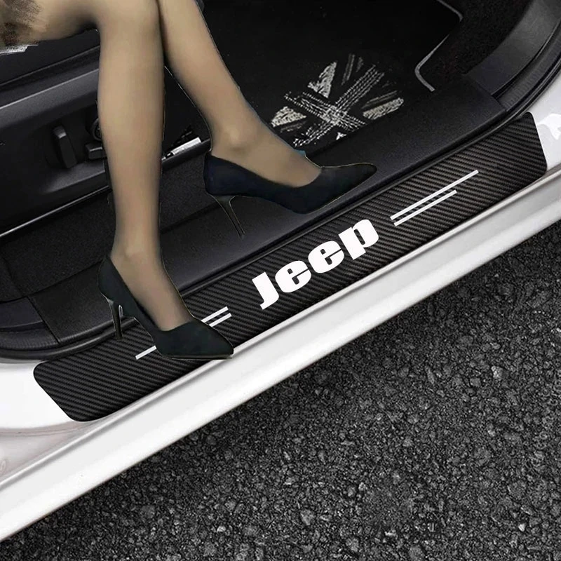 

4 шт., наклейки из углеродного волокна для Jeep Grand Cherokee Compass 2018 -2023