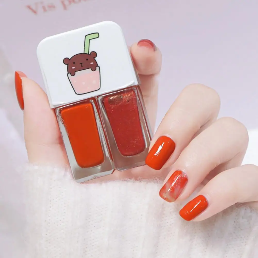 

Non-Irritating Multiple Colors Water Based Two Color No Bake Nail Polish for Female