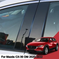 car styling pvc car window pillar trim sticker middle bc column sticker external auto accessories for mazda cx 30 dm 2020 2022