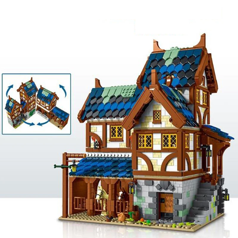 

NEW 50105 Medieval Town Stable Model Building Blocks Street View Modular MOC Bricks Set Gifts Toys For Children Christmas gift