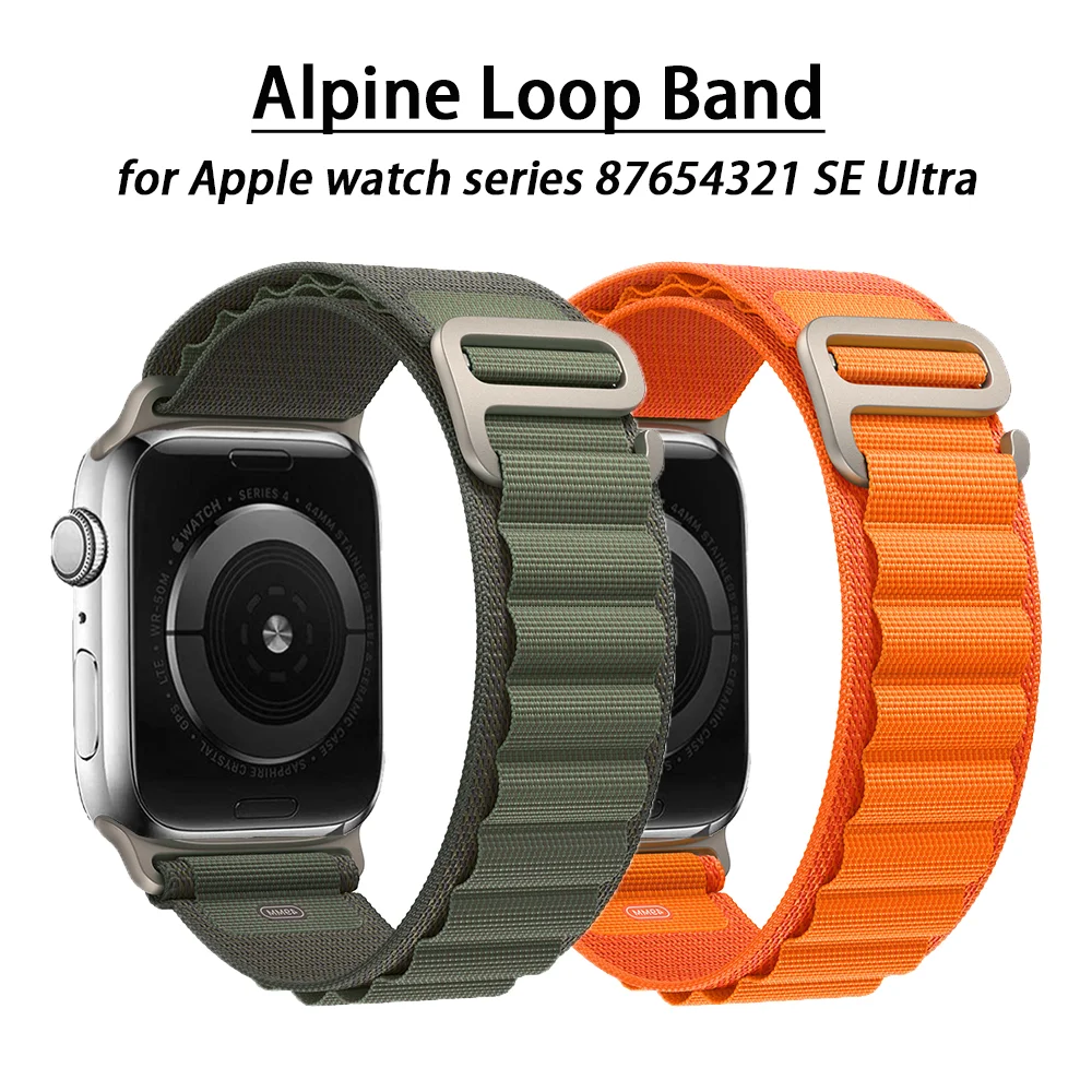Ремешок Alpine для Apple watch Ultra band 49 мм 44 мм 40 мм 42 мм 38 мм, браслет correa iWatch series 8 7 6 5 4 3 se 45 мм 41 мм (art.: 3920be8a562f2) - 3920be8a562f2