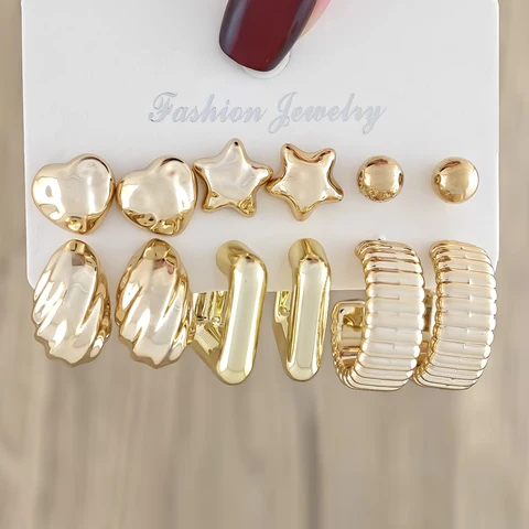 Геометрические серьги CCB из пластика