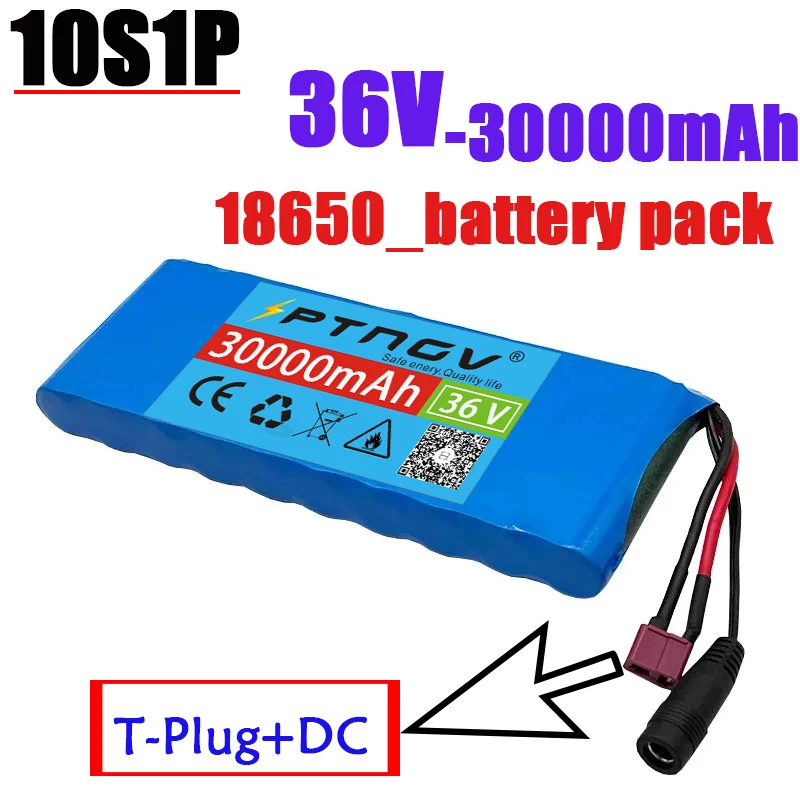 

Original 18650 Battery Pack 10S1P 36V 30Ah Lithium-Ion Rechargeable Battery for Electric Bicycle Scooter Belt 20a Bms 36V 30Ah