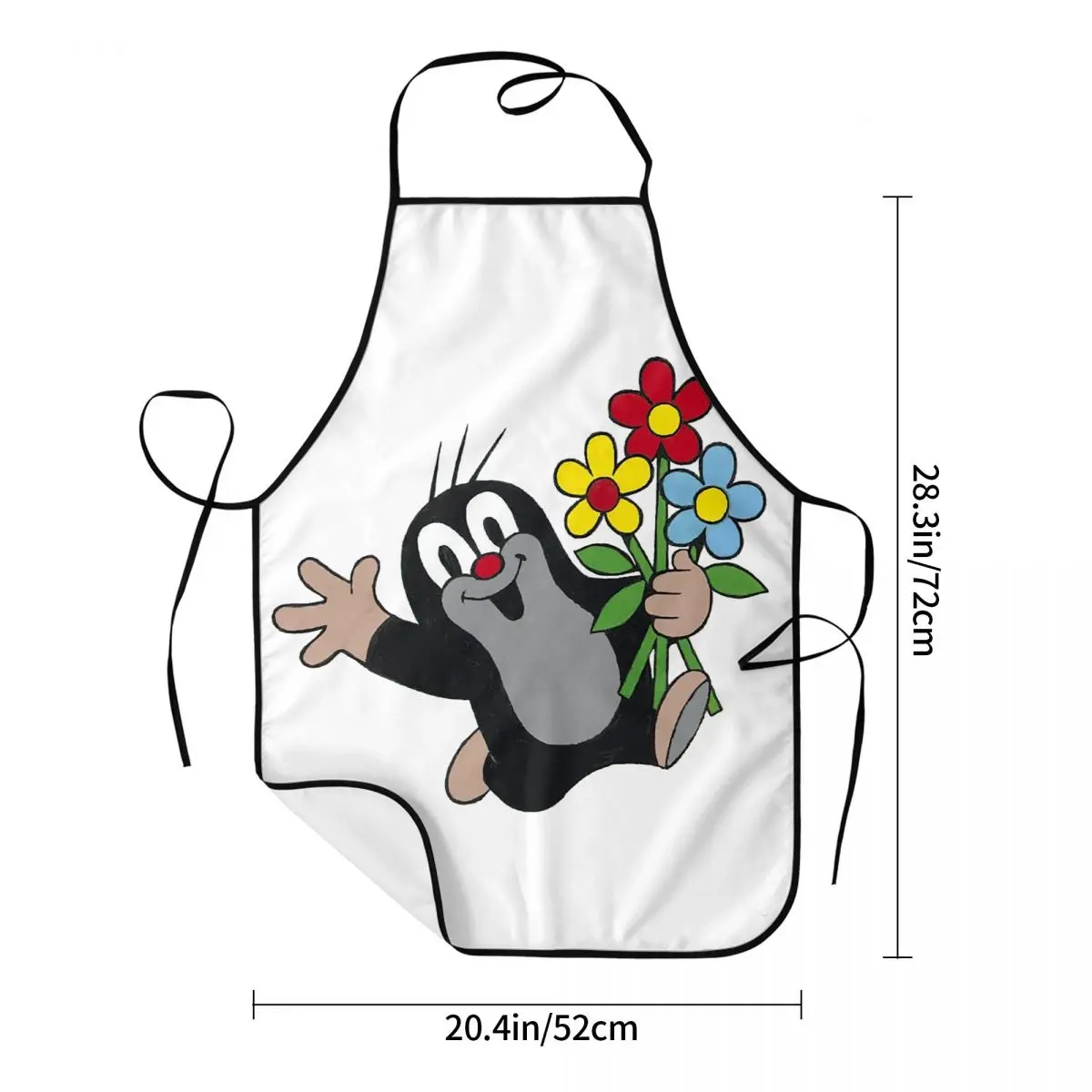 Фото Милые фартуки Happy Mole Krtek для шеф-повара, кулинарии, кухни, нагрудник без рукавов, кухонный сарафан для уборки для женщин и мужчин, садоводства №3