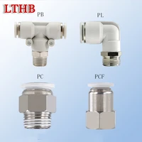 pneumatic air connector fitting pcpcfplpb 4mm 6mm 8mm thread 18 14 38 12 straight hose fittings pipe quick connectors