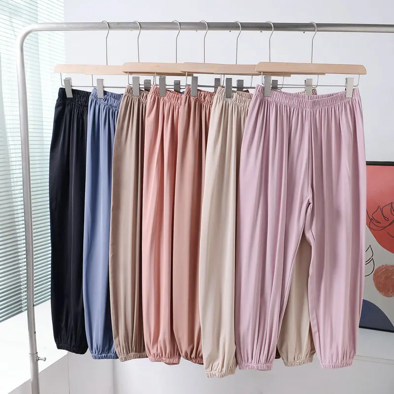 

Candy Colors Casual Korean Fashion Haren Leggings for Women Summer Thin Cool and Sunscreen Pantalones De Mujer Women Pants