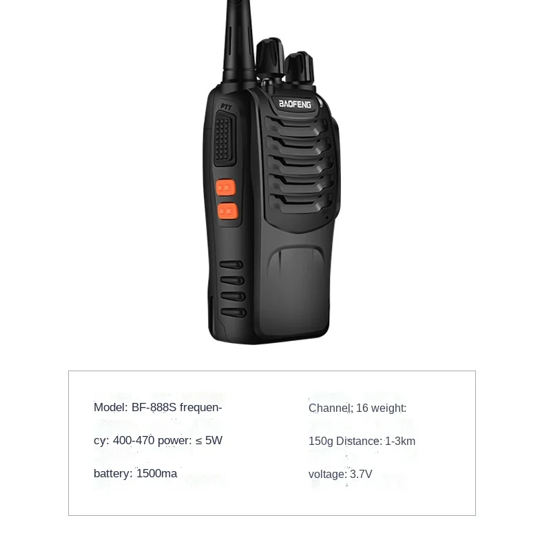 Портативная рация Baofeng BF-888S Talkie высокомощная Мобильная радиостанция для