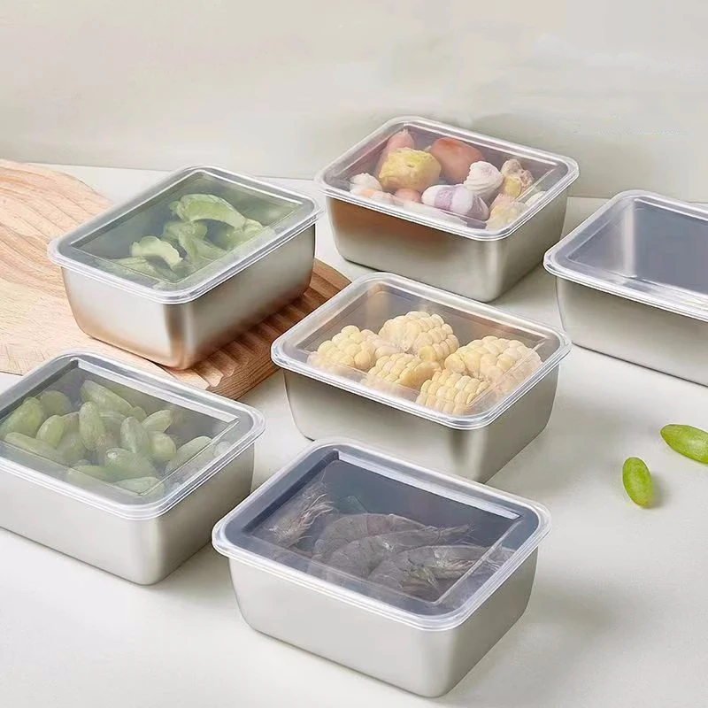 1 шт. бытовая коробка для хранения свежих продуктов из нержавеющей стали