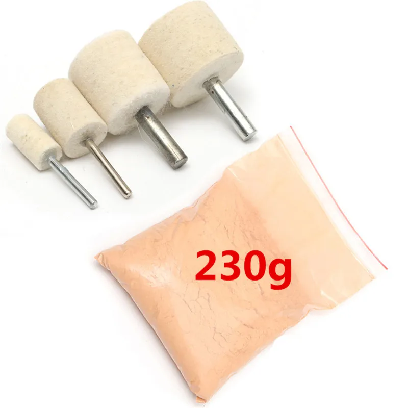 

230g Glass Polishing Powder Cerium Oxide Polishing Wheel Kit Polishing Kit For Watch Glass Window Scratch Removal Cleaning Tool