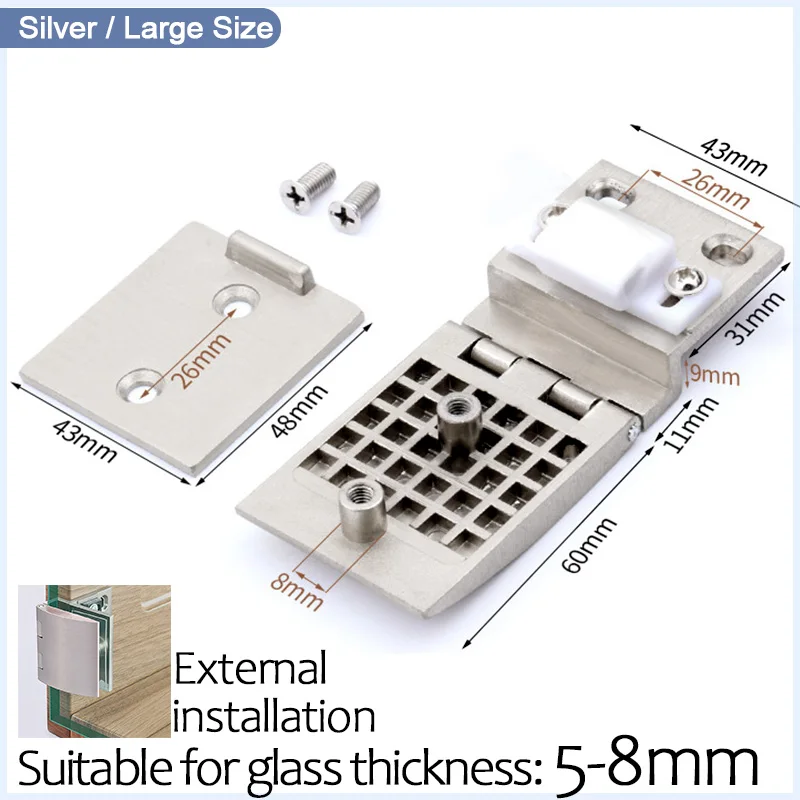 

Шарнирные петли для стеклянной двери imango, 90 градусов