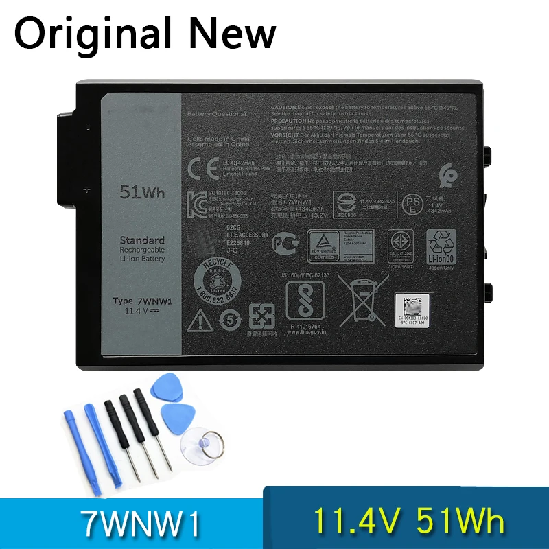 

Новый оригинальный аккумулятор для ноутбука 7WNW1 для DELL Latitude 7424 5420 5424 5420 RUGGED 11,4 V 51Wh DMF8C