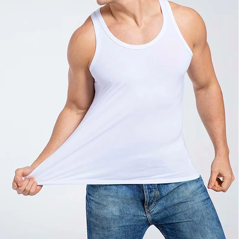 

1 Pcs Men Cotton Tank Tops Underwear Mens Undershirt Transparent Shirts Male Bodyshaper Fitness Wrestling Singlets