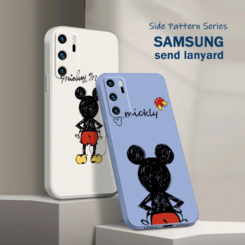 

NEW Mickey Mouse back Phone Case For OPPO A72 A57 A54S A53S A52 A31 A16S A9 A5 A1K A12 AX7 F21 F9 A5 Liquid Rope Soft Back Capa