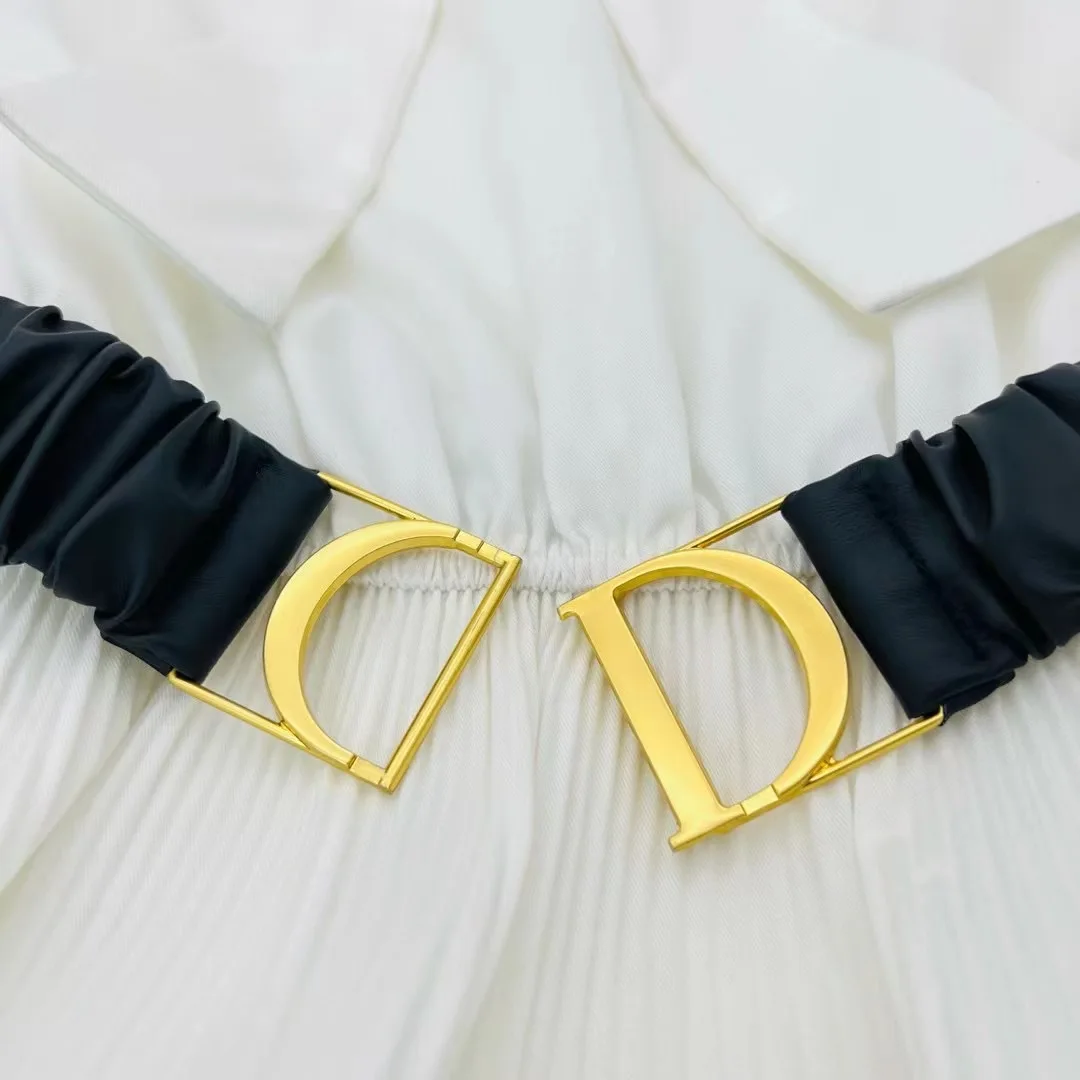 Fashion Dress Belts for Women Simple Waist Elastic Ladies Band Buckle Decoration Coat Sweater Party Belt Girdle Belt