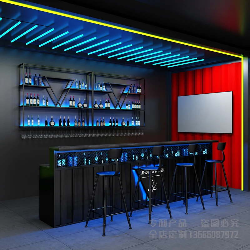 Креативная настенная Винная стойка для бара барбекю магазина