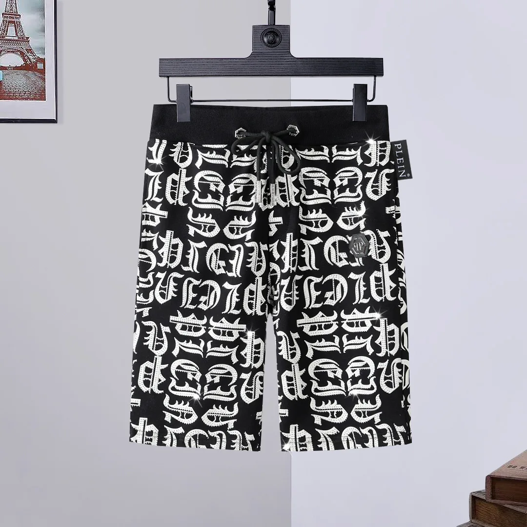 

2023 shipping qp Quality cotton short with Rhinestones Men Jogging short Pants Hip hop Streetwear young Hot drill style