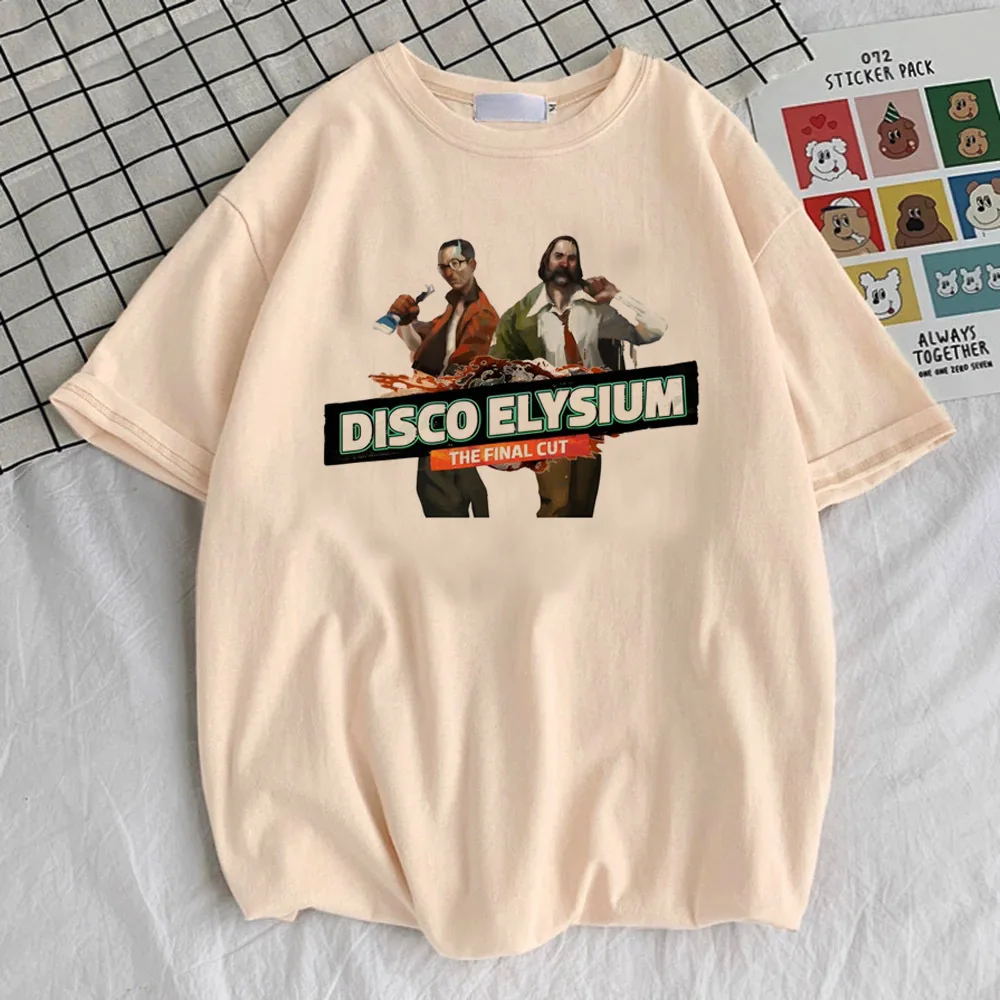 Фото Рубашка Disco Elysium для девочек, уличная одежда 2000-х годов, цифровая футболка Y2k в стиле ретро, каваи, психоделическая графика, классическая поп-культура, пастель №2