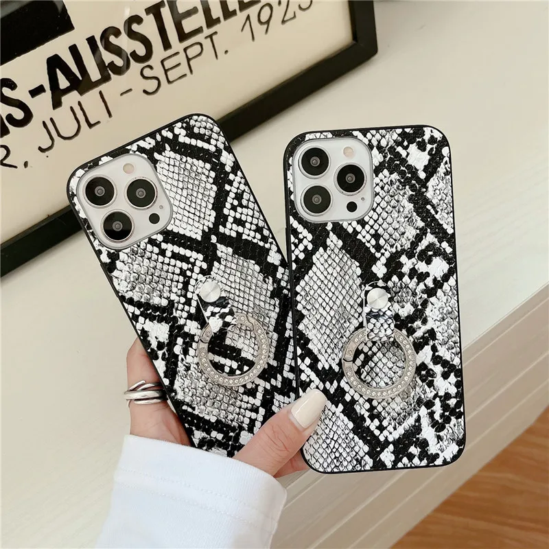 

With Finger Ring Bracket Animal Leather Shell Phone Cases For Samsung Galaxy A73 A52 A32 4G A22 5G S22 S21 Plus Ultra Back Cover