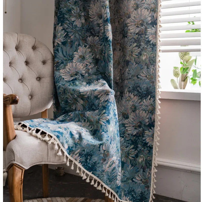 Шторы CFY Home из хлопка и льна с подсолнухами | AliExpress