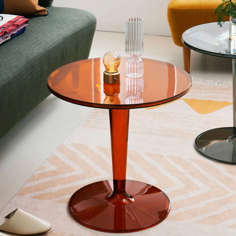 

Modern Nordic Coffee Table Unique Vintage Small Space Ornaments Corner Style Center Round Table Luxury Mesa Auxiliar Room Decor