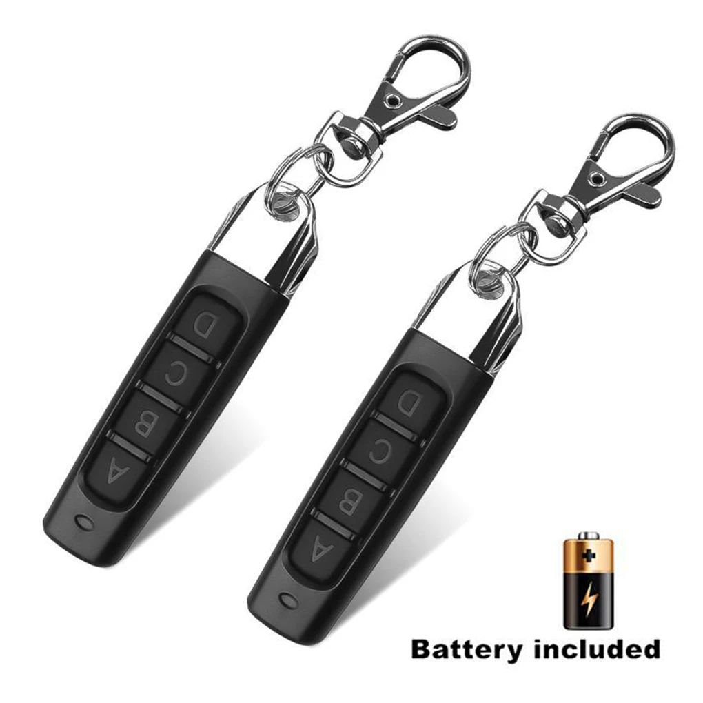 

2Pcs 433mhz Wireless Remote Control Electric Garage Door Opener Remote Control Duplicator Clone Cloning Code 4Button Transmitter