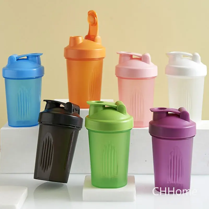 400ML Blender Shaker Bottle Whey Protein Powder Mixing Bottle Sport Fitness Gym Shakel Bottles Outdoor Portable Plastic Cups