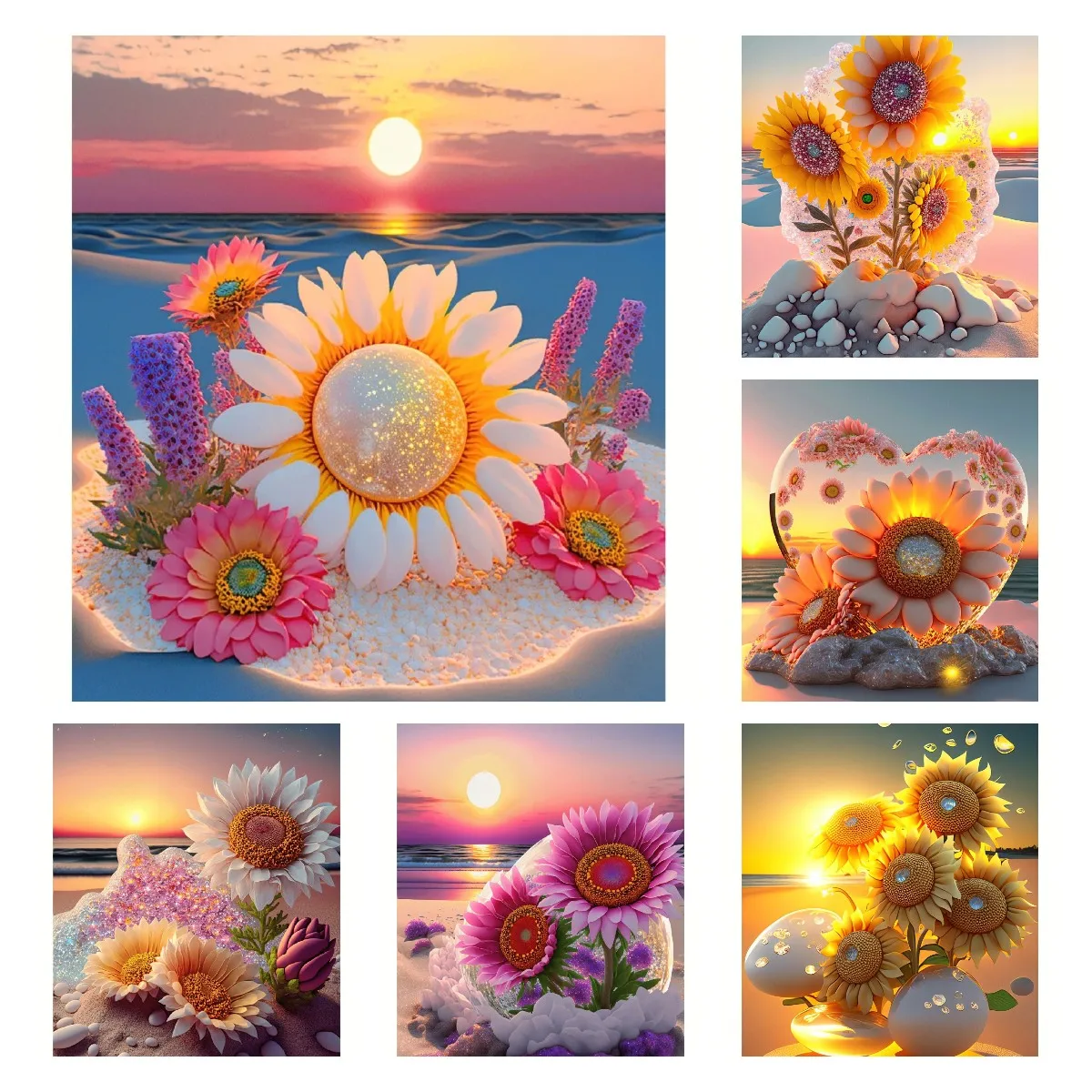 

Diamond Painting 5D DIY Dreamy Romantic Flower Series Cross Stitch Kits Pictures of Rhinestones Full Drill Embroidery Home Decor