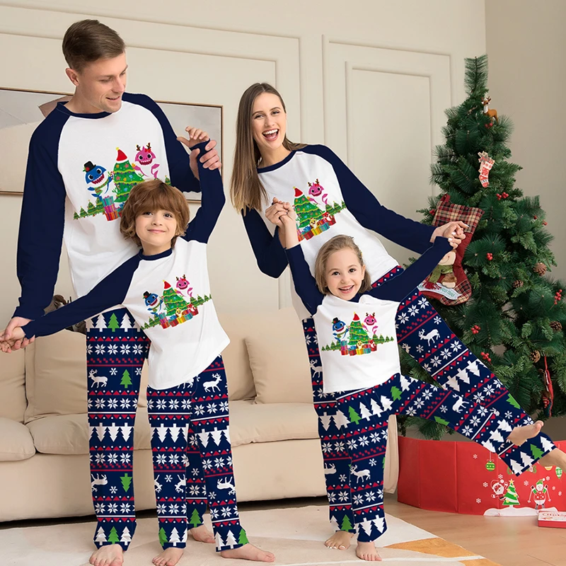 

Семейные рождественские пижамы для отца, мамы, детей, одинаковые костюмы, пижамы для мамы и дочки, сестры, малышей, девочек, мальчиков, пижамн...