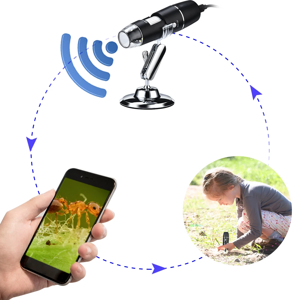 

Цифровой микроскоп с Wi-Fi, 1000X