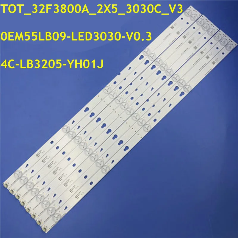 

5Kit=40pcs LED Strip for L55F3800A L55s4700fs L55s3900 L55fs3750 D55A810 D55A710 4C-LB3205-YHEX1 0EM55LB09-LED3030-V0.3