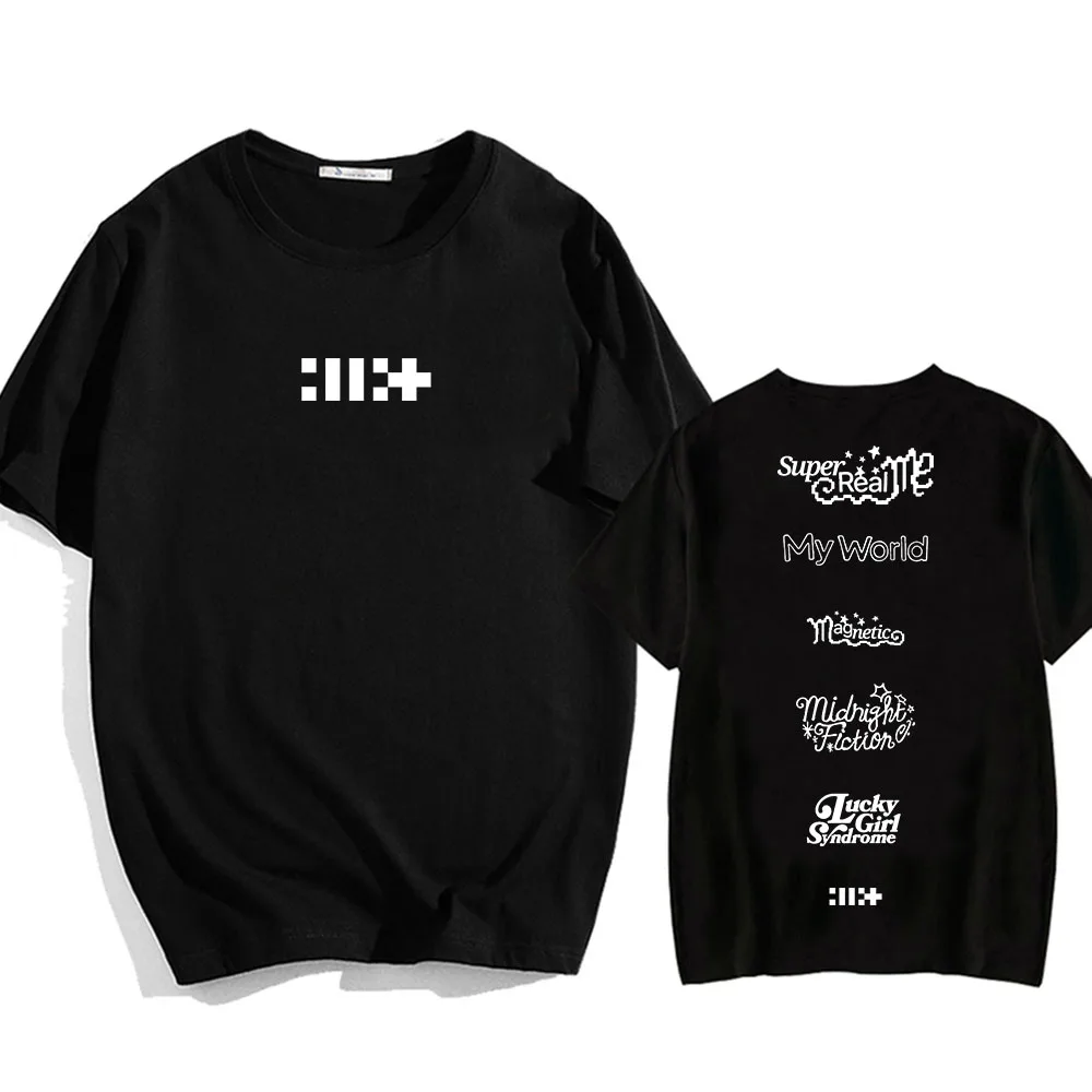 Футболка ILLIT для девочек корейская модная летняя женская/мужская футболка