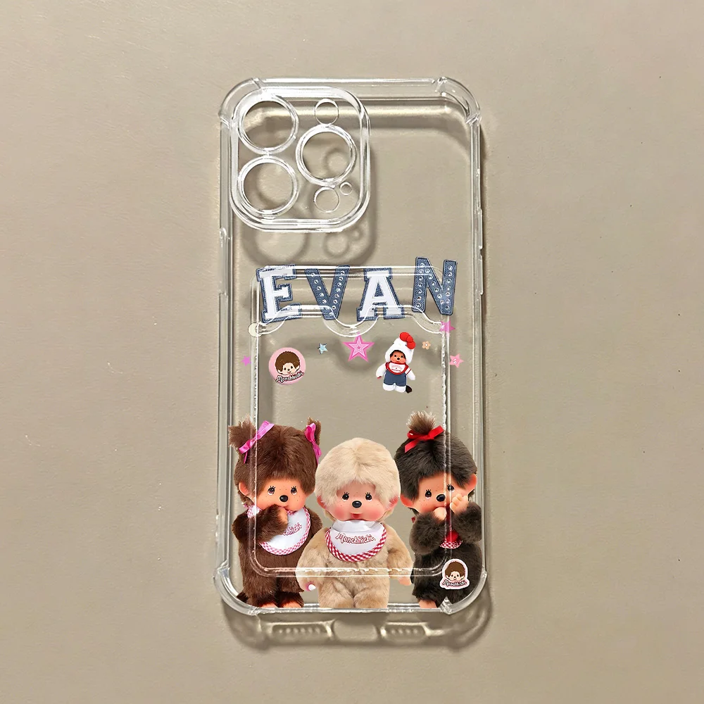 Фото Популярный милый чехол-картхолдер M-Monchhichis для Xiaomi Redmi 13C 12C 10C 9A 9C Note 14 13 12 12s 11 10 9 8 Pro Plus 4G 5G, противоударный №4