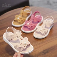 childrens sandals in summer fashion kids and girls shoes and slippers cute wearing anti slip soft soled sweet princess shoes